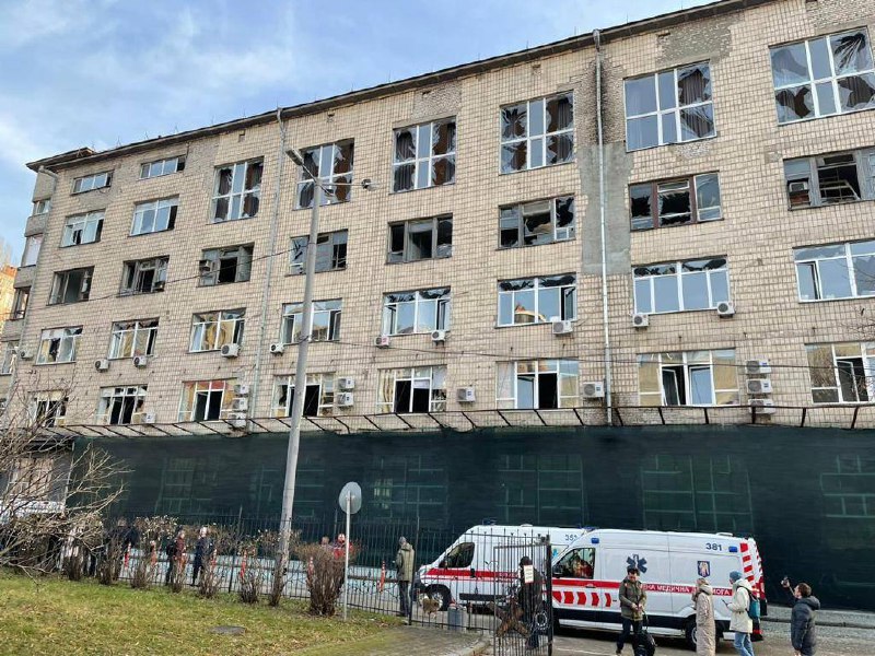 Debris of missiles have fallen at Temp stadium in Kyiv