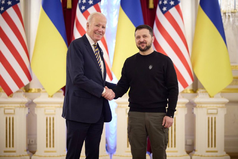 President Zelensky: Joseph Biden, welcome to Kyiv. Your visit is an extremely important sign of support for all Ukrainians
