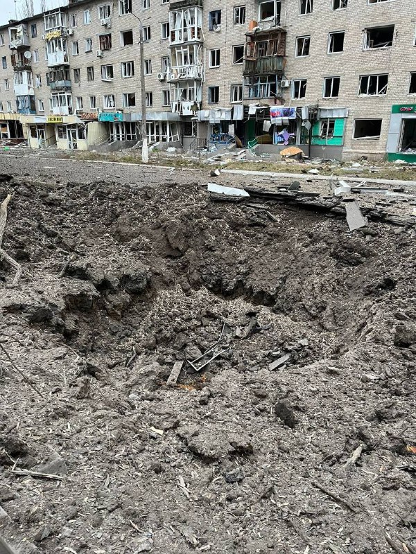 Destruction in Avdiivka after Russian aerial strike