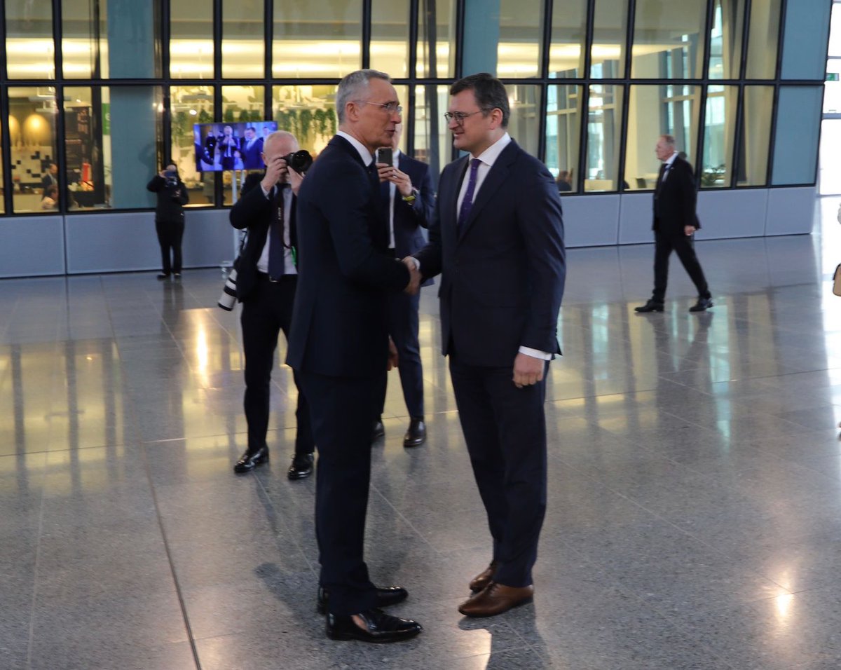 Ukrainian FM Kuleba: During our meeting, NATO Secretary General @JensStoltenberg and I discussed steps to ramp up the production of ammunition so that Ukraine has everything it needs for successful counter-offensive operations. I also outlined Ukraine's vision for becoming a full-fledged NATO member