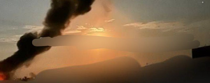 Fire after loud explosion in Kramatorsk