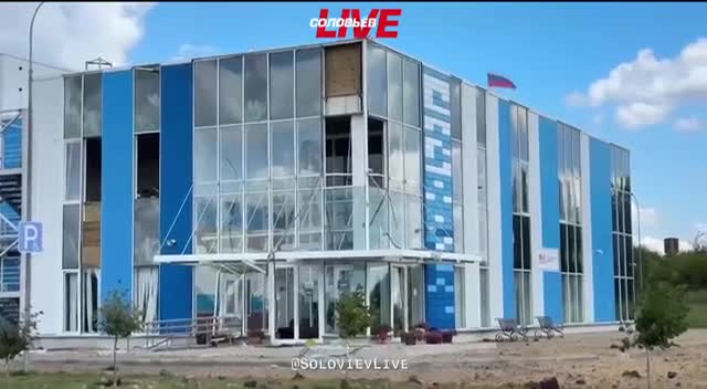 Damage in Lgov as result of shelling