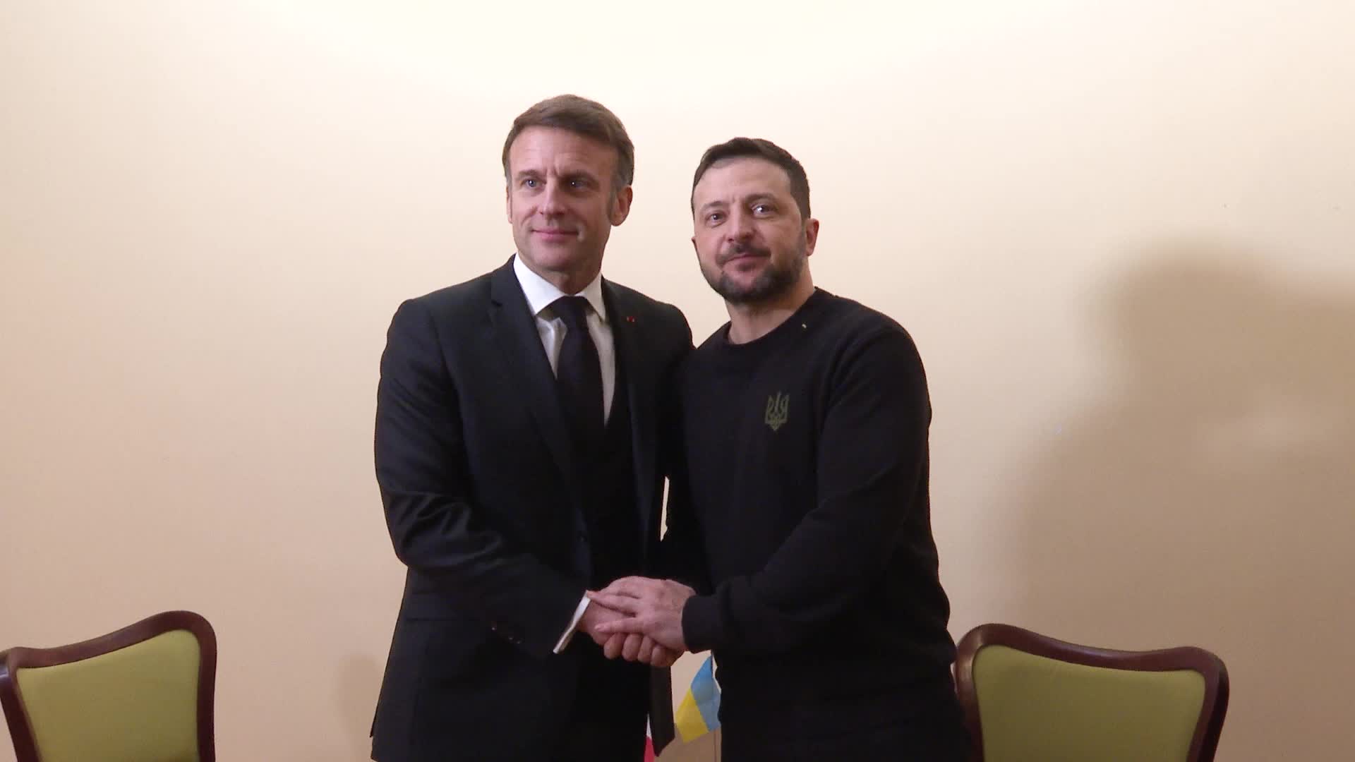 President of Ukraine Zelensky met President of France Macron