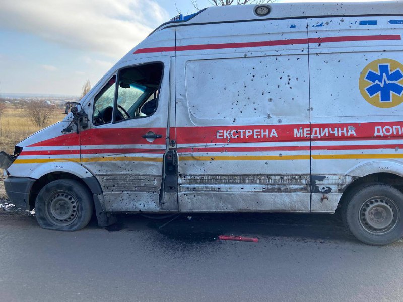 3 wounded as result of drone strike at the ambulance in Kupiansk