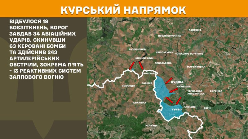 In Kursk region Ukrainian forces have repelled 19 Russian army assaults, - General Staff of Armed Forces of Ukraine reports