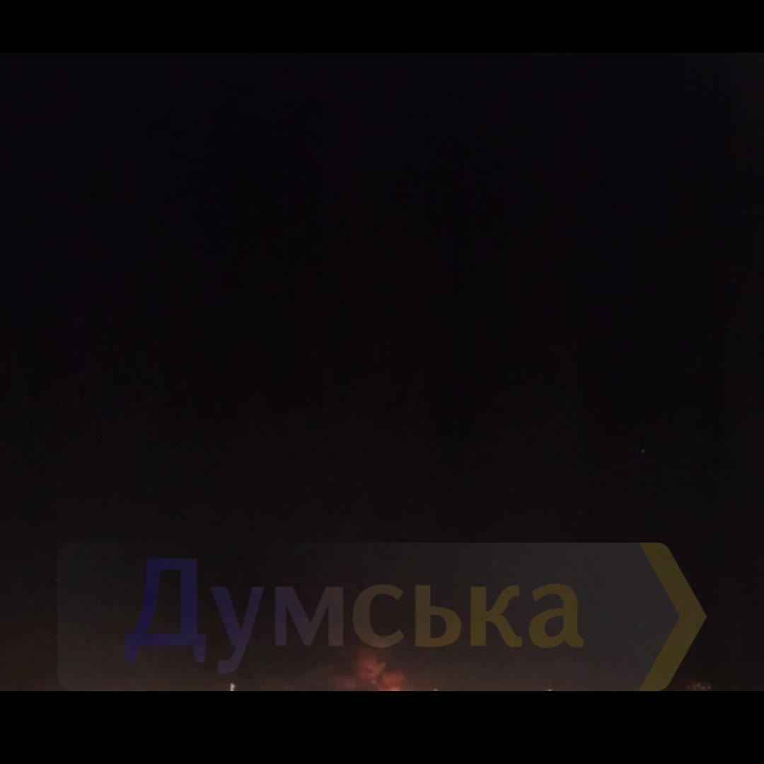 Big fire in Odesa after a drone strike