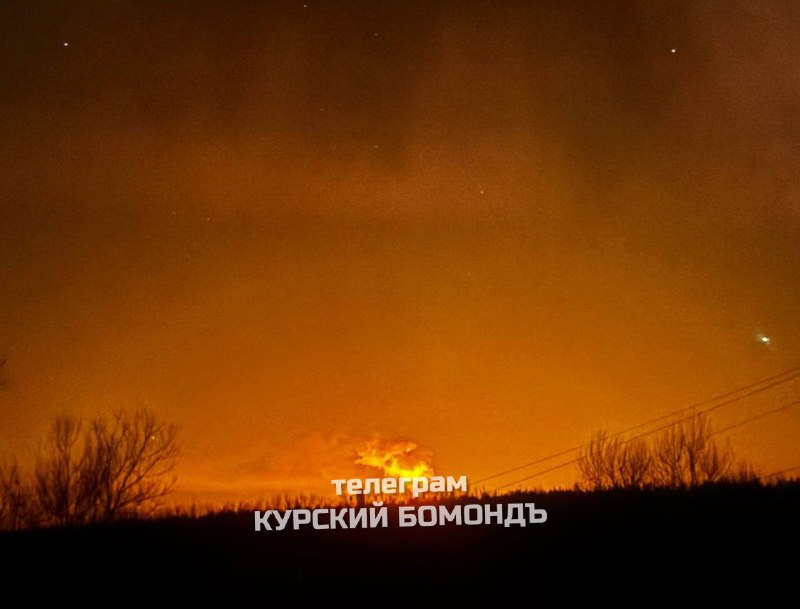 Explosion was reported at gas pumping station Sudzha, fire is visible kilometers away