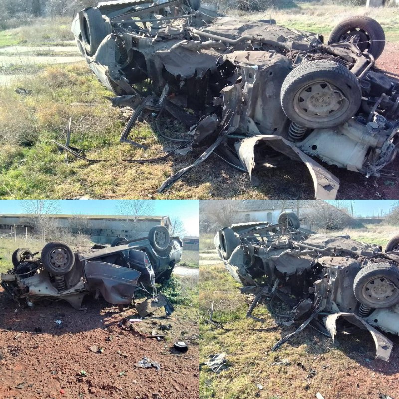 A vehicle with 2 Russian officers had reportedly exploded yesterday in Skadovsk