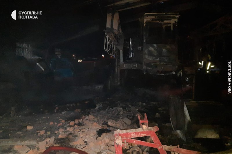 2 people wounded as result of drone strike at the agricultural enterprise in Myrhorod district of Poltava region