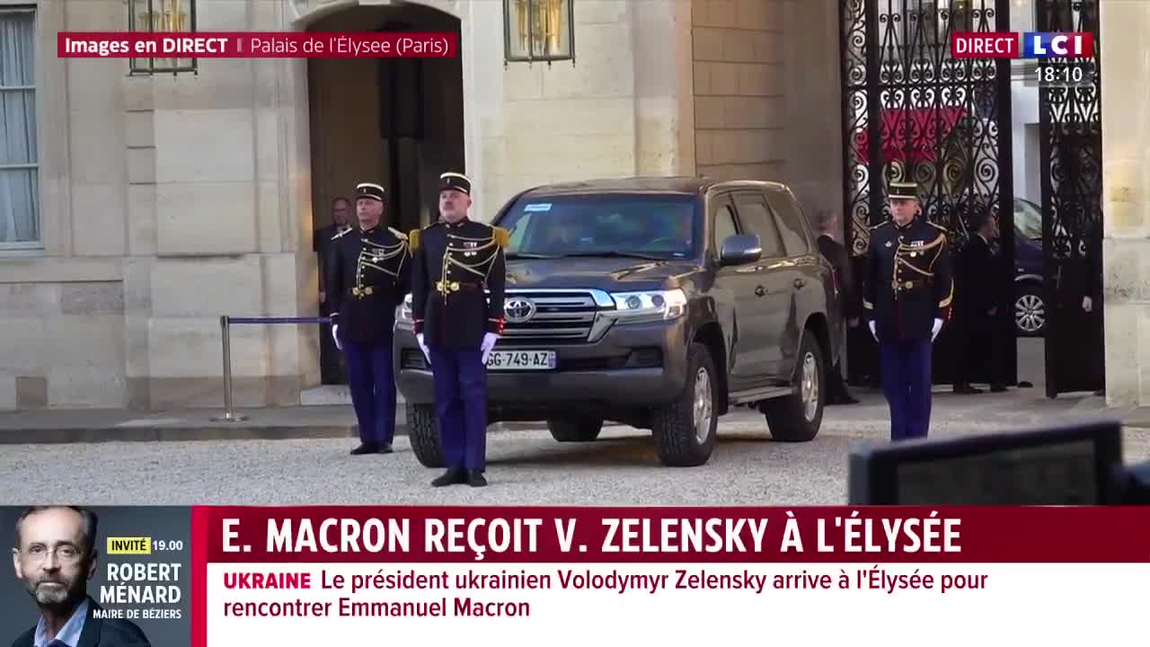 Emmanuel Macron receives his Ukrainian counterpart Volodymyr Zelensky at the Élysée Palace this Wednesday evening.