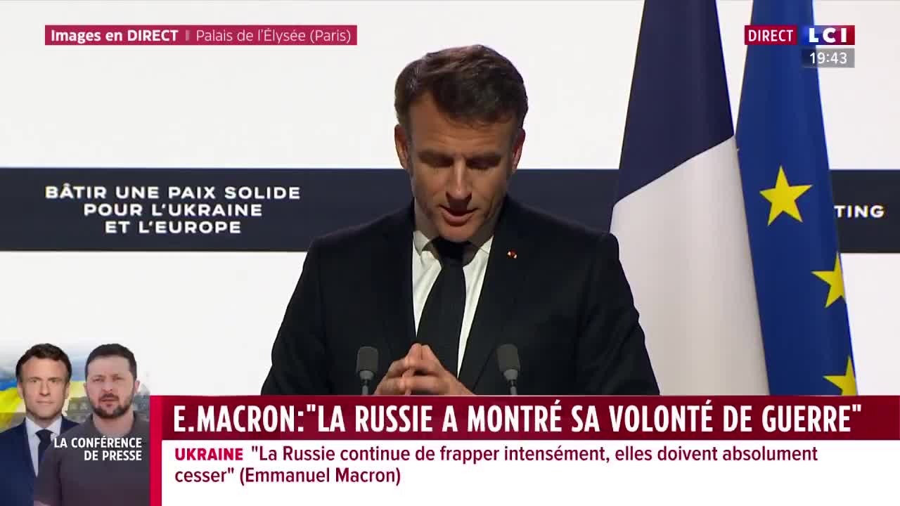 A lasting ceasefire will be an important part of the work of the summit on Ukraine scheduled for tomorrow, explains Emmanuel Macron