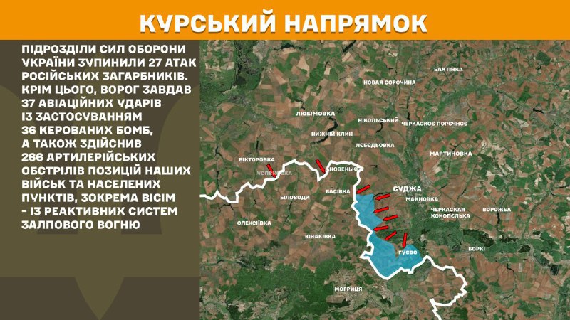 In Kursk region Ukrainian forces have repelled 27 Russian army assaults, - General Staff of Armed Forces of Ukraine reports
