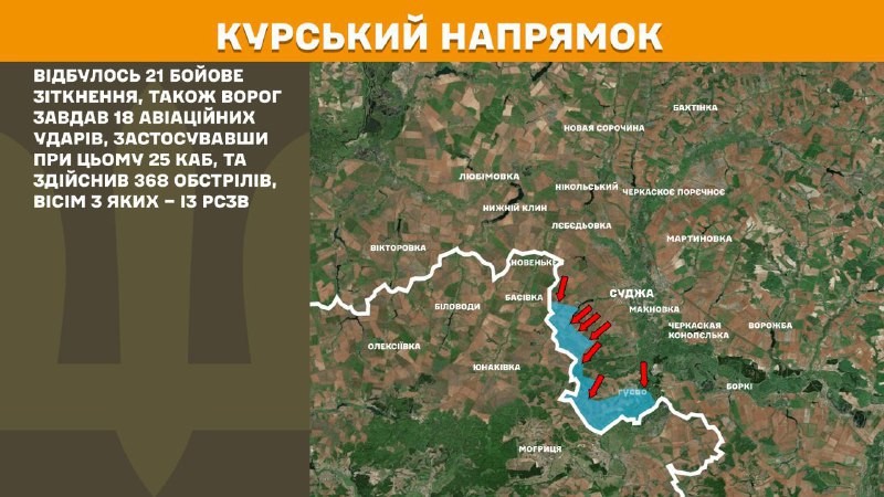 In Kursk region Ukrainian forces have repelled 21 Russian army assaults, - General Staff of Armed Forces of Ukraine reports