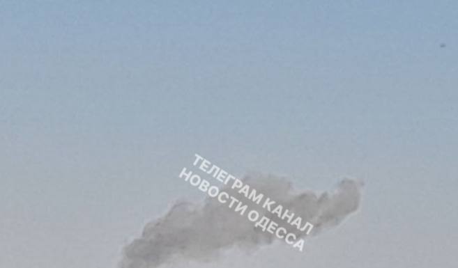 Smoke is rising in Odesa after ballistic missile strike