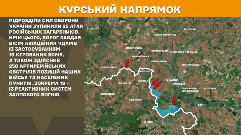 In Kursk region Ukrainian forces have repelled 25 Russian army assaults, - General Staff of Armed Forces of Ukraine reports