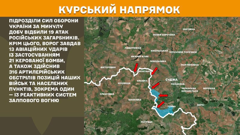 In Kursk region Ukrainian forces have repelled 19 Russian army assaults, - General Staff of Armed Forces of Ukraine reports