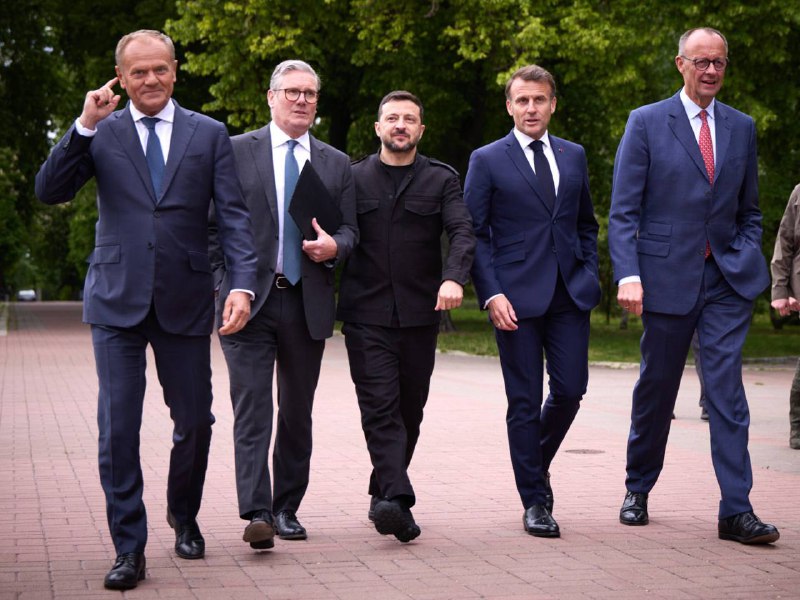 Joint statement by the leaders of France, Germany, Poland, the United Kingdom and Ukraine following their meeting in Kyiv: The leaders agreed that there should be a complete and unconditional ceasefire for at least 30 days from Monday, May 12. An unconditional ceasefire, by definition, cannot be subject to any conditions. If Russia were to impose such conditions, it could only be seen as an attempt to prolong the war and undermine diplomacy. They demanded that the ceasefire be comprehensive: in the air, at sea and on land. They stressed that this would require effective monitoring, which could be successfully implemented in close coordination with the United States. They agreed that the ceasefire should last at least 30 days to create space for diplomacy