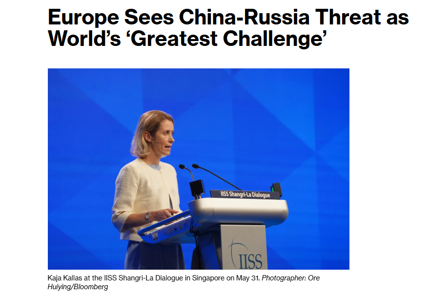 The EU views the Sino-Russian alliance as the world’s “biggest challenge.” EU leaders, including Kaja Kallas and Emmanuel Macron, stressed the need to defend the rules-based order amid growing China-Russia cooperation. Kallas warned that 80% of dual-use goods aiding Russia’s war in Ukraine come from China