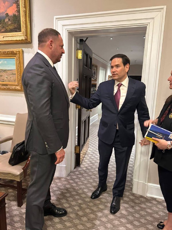 Head of the Office of the President of Ukraine Yermak met with Secretary of the State Rubio during his trip to Washington, D.C.