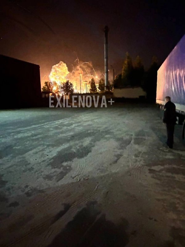 Violent explosions were reported at Bryansk airfield