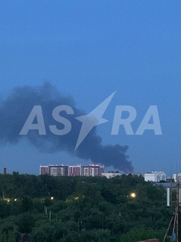 Big fire near Podvyazye village of Ryazan region after drone strikes