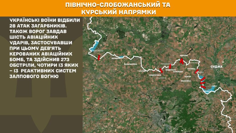 At Kursk and North Slobozhansky(Sumy) direction Ukrainian forces have repelled 28 Russian army assaults, - General Staff of Armed Forces of Ukraine reports