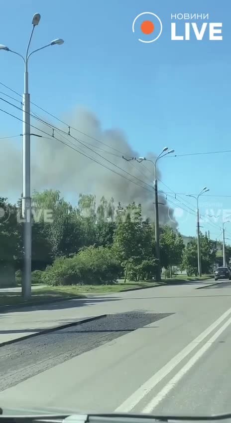 Smoke is rising over Poltava after drone strikes, reportedly military enlistment office was targeted