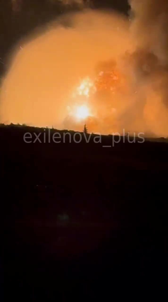 Sources in Security Service of Ukraine confirmed attack at ammunition depot near Velyke Orikhove near Khartsyzk yesterday evening