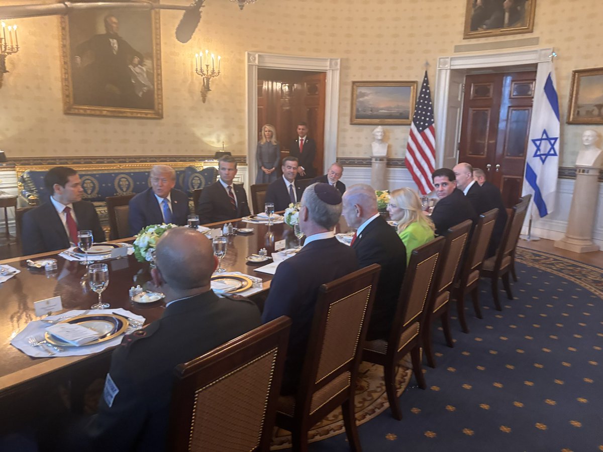 Trump said, unprompted, that he is not happy with President Putin at all.
I'm disappointed, frankly, that President Putin hasn't stopped, Trump said. Asked if he plans to send more weapons to Ukraine. He said yes. 
They have to be able to defend themselves, Trump said of Ukraine, during dinner with Netanyahu. They're getting hit very hard now. They're getting hit very hard. We're going to have to have to send more weapons -- defensive weapons.