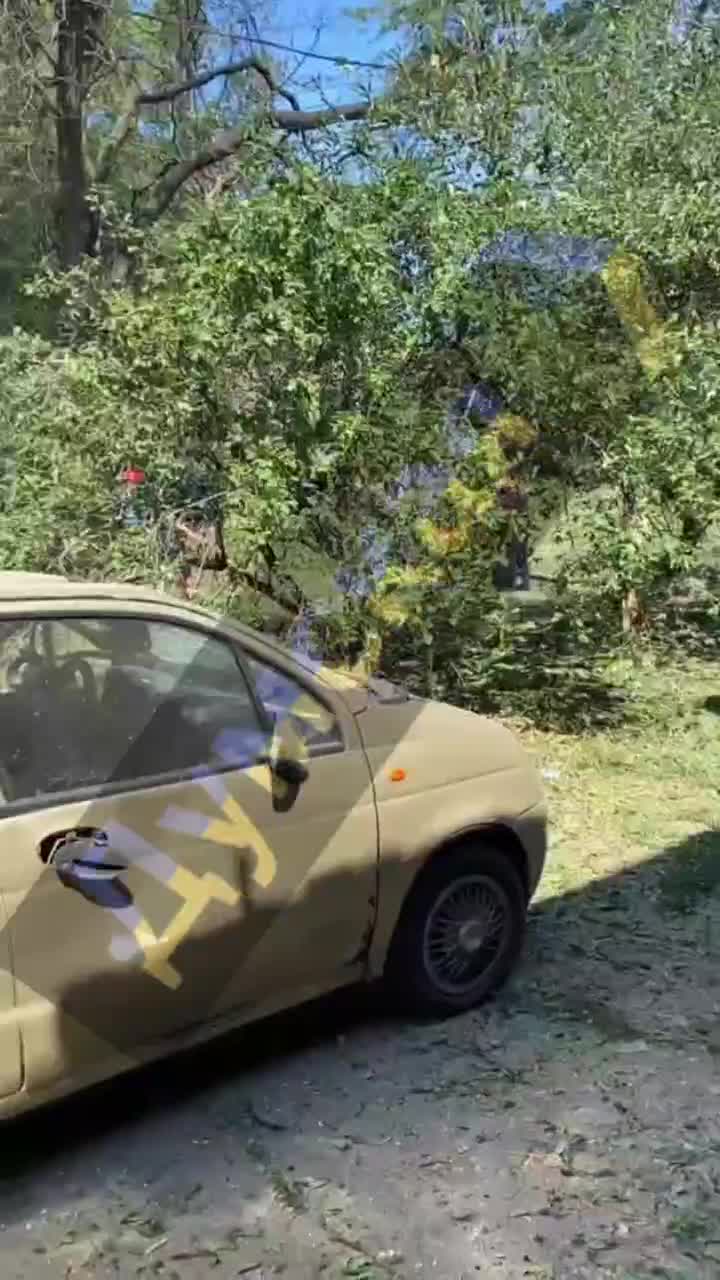 Damage to residential district in Odesa as result of drone strike