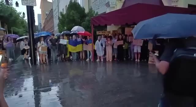 Protest in Dnipro city against new law that limits independence of anti-corruption bodies