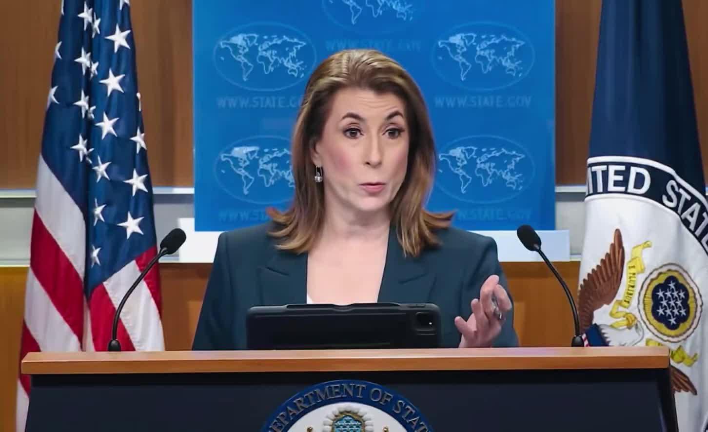 Trump 'not happy' with Putin and Russia, but he remains committed to diplomatic solutions, State department Spokesperson tells, adding secondary sanctions has been openly discussed. But she refrained from commenting directly on India's stance and/or the drone parts