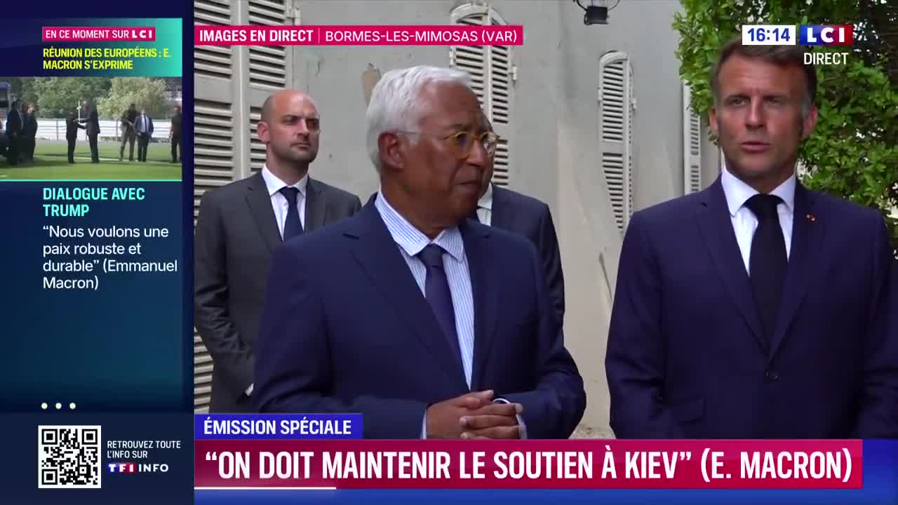 The principle that must be remembered is that these subjects of territorial exchanges must only be discussed by Ukraine, insists Emmanuel Macron.