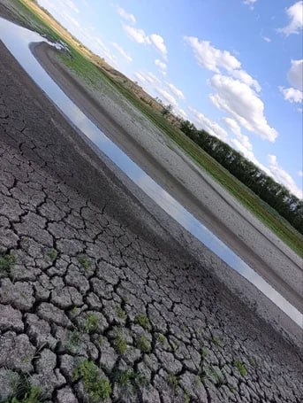 In occupied Mariupol, the Starokrym reservoir has almost completely out of water