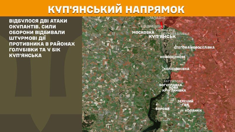At Kupyansk direction clashes yesterday near Holubivka, Kupyansk, - General Staff of Armed Forces of Ukraine reports