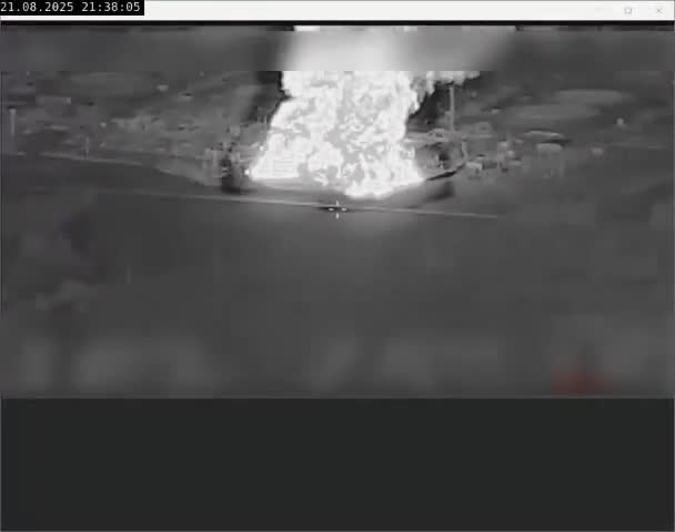 Unecha oil pumping station in the Bryansk region of Russia was targeted again this evening by the @14reg_army of the @usf_army