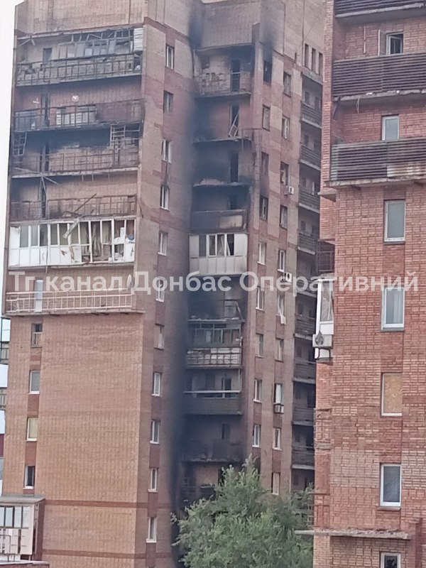 Damage to residential house in Kostiantynivka as result of shelling