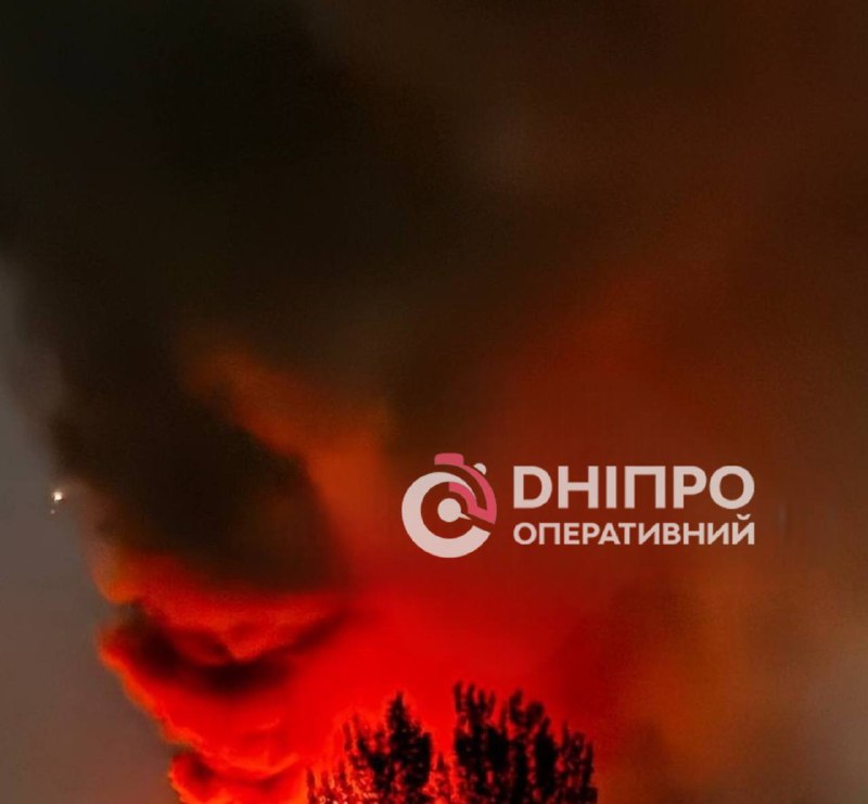 Fires in Dnipro city as result of drones attack