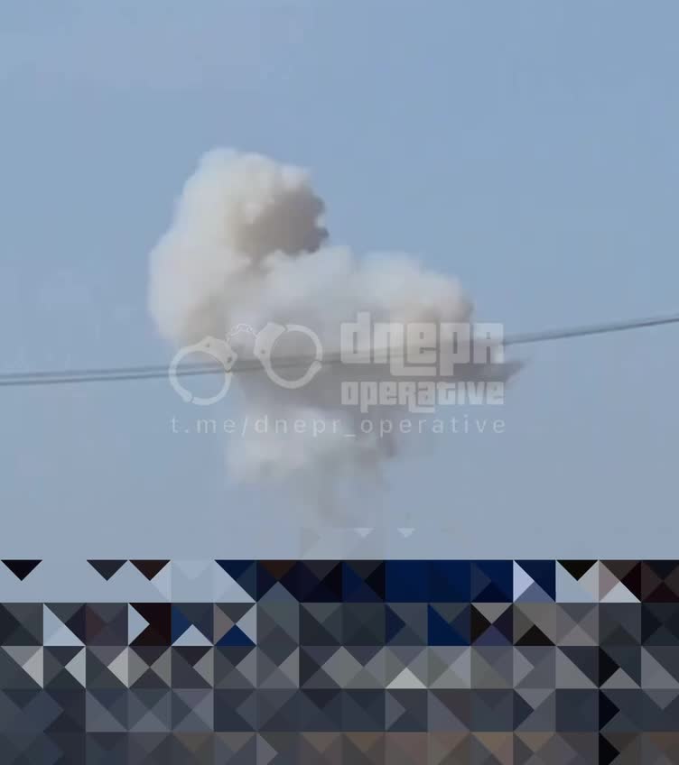 Smoke is rising after suspected ballistic missile strike in Dnipro city