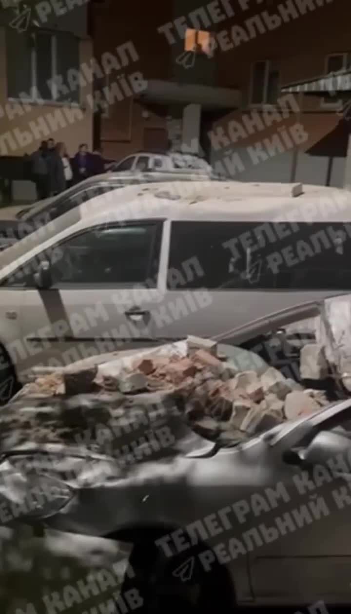 Damage to residential house in Bila Tserkva as result of drone attack