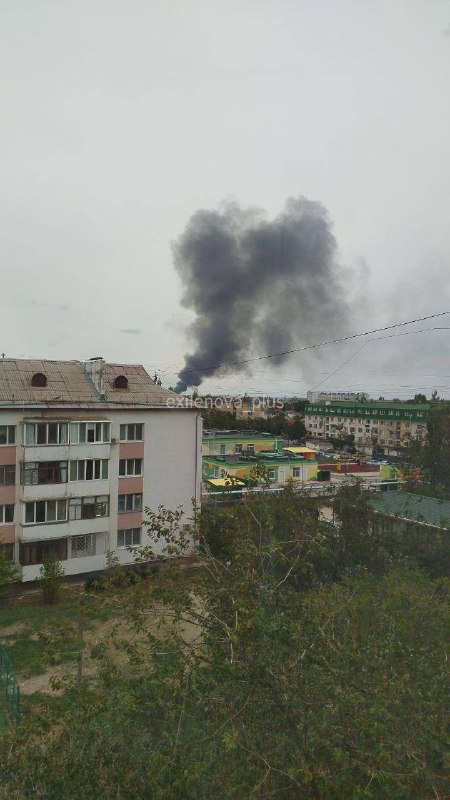 Fire at the oil depot in Feodosia