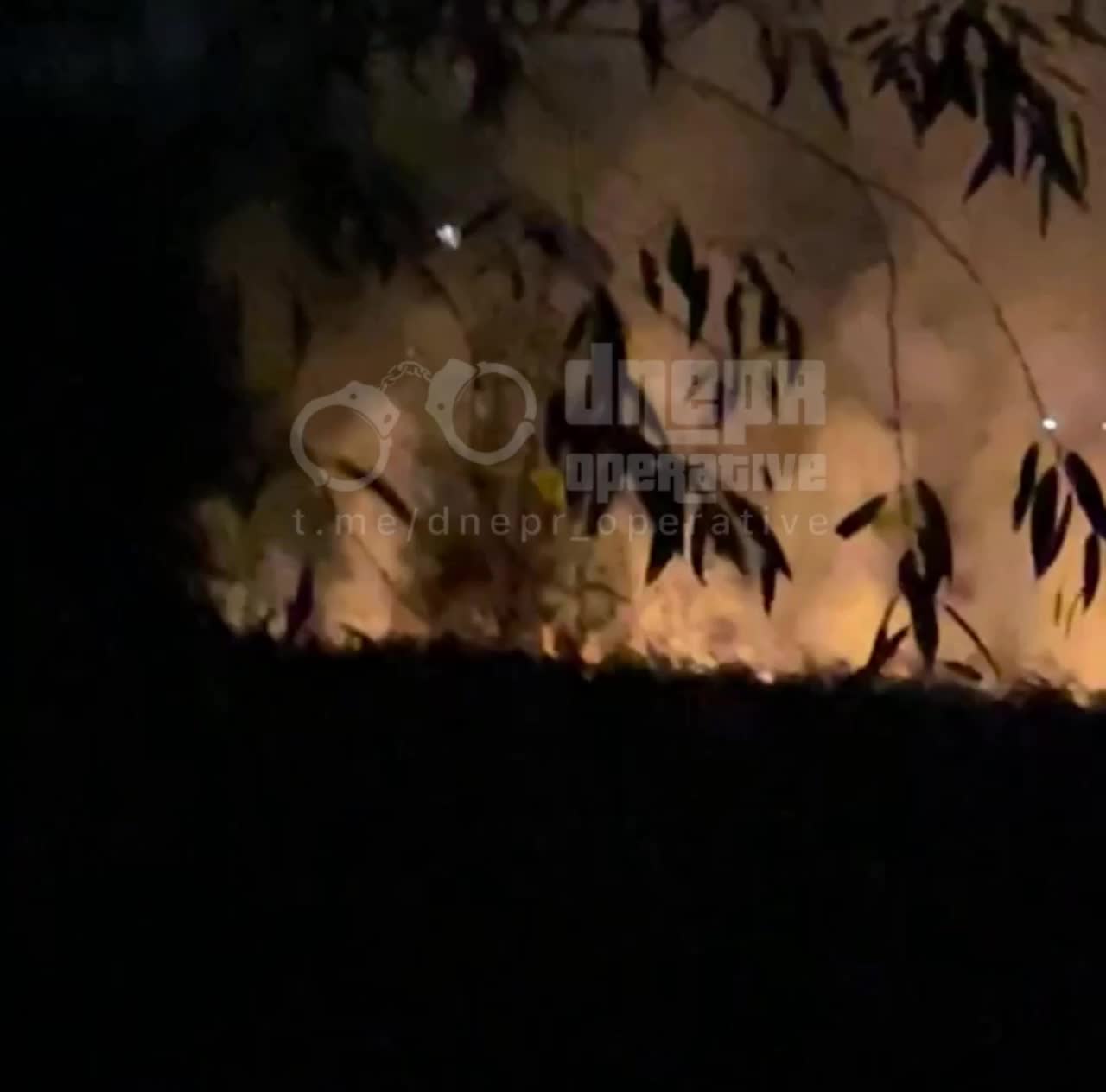 Fire after multiple explosions in Dnipro city