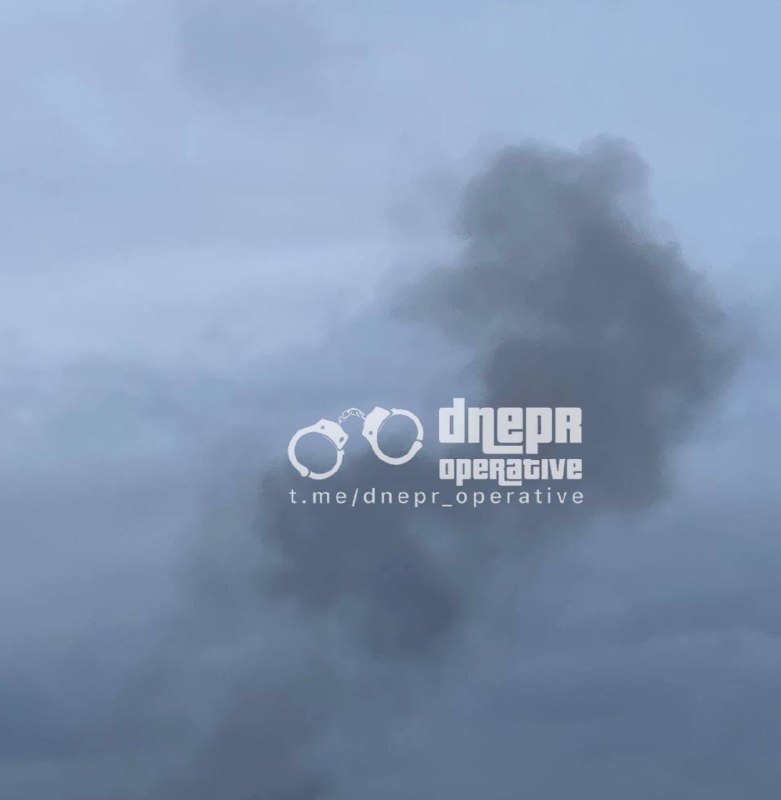 Smoke is rising in Dnipro city after suspected strike with jet-propelled glide bomb