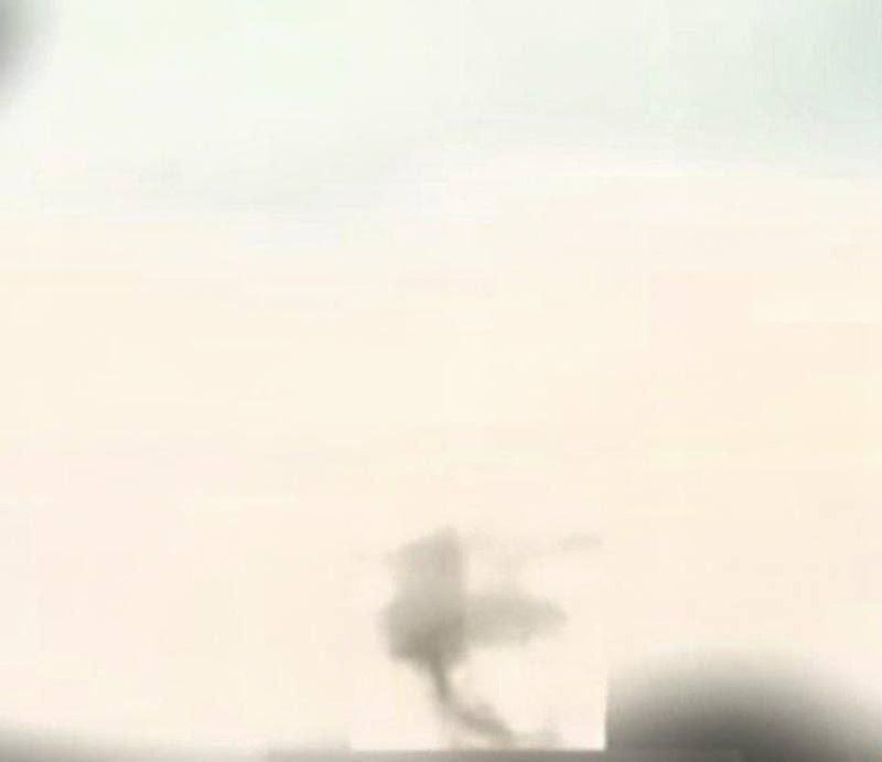 Smoke is rising after suspected missile strike in Dnipro city