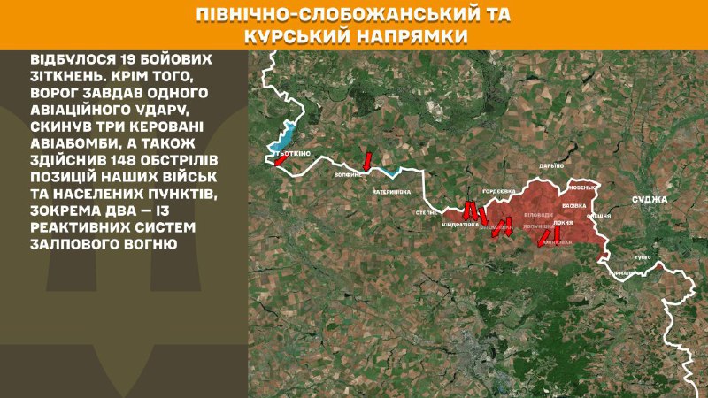 At Kursk and North Slobozhansky(Sumy) direction Ukrainian forces have repelled 19 Russian army assaults, - General Staff of Armed Forces of Ukraine reports