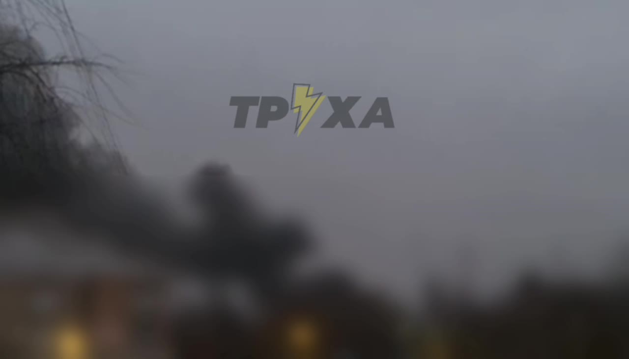 Smoke is rising in Lutsk after drone strike