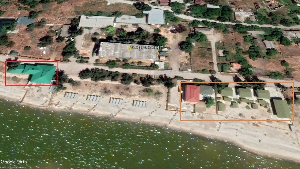 Ukrainian long-range drones struck a claimed Russian position in Berdyanske, Donetsk Oblast