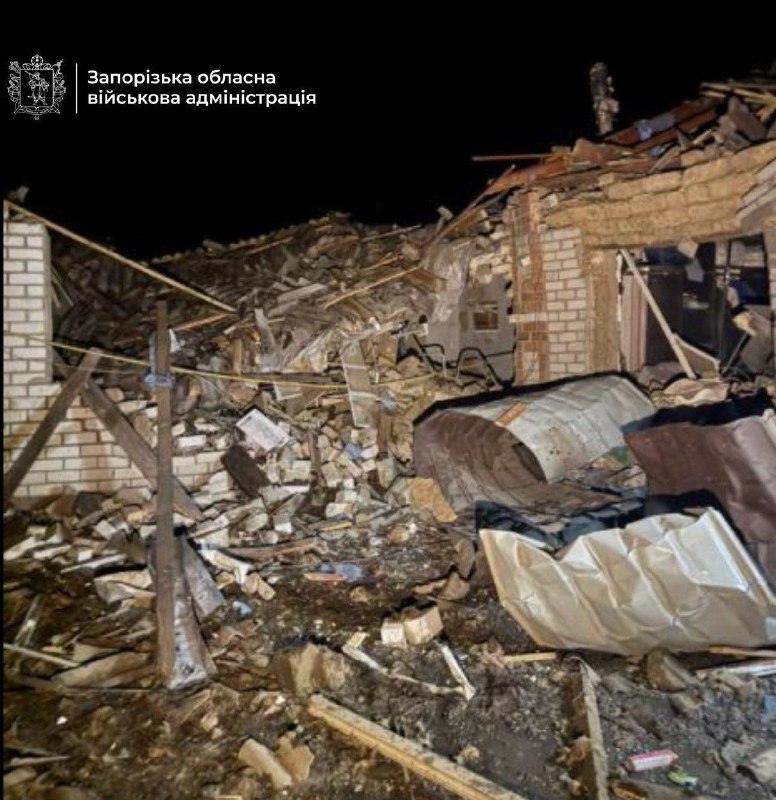 1 person killed, another wounded as result of an airstrike at the Yulivka village of Zaporizhzhia region