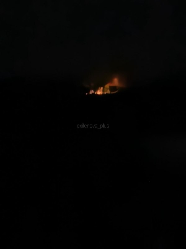 Explosion and fire was reported in Hirnyk of Donetsk oblast