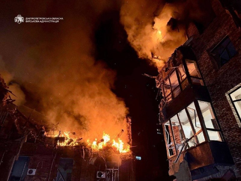 2 people killed, 27 wounded as result of Russian drones and missiles strikes in Dnipro city